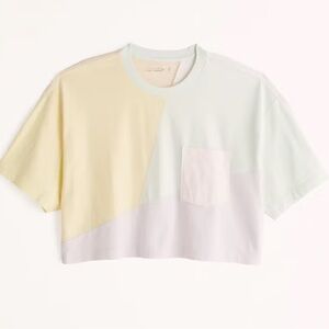 Abercrombie & The Trevor Project Pride Colorblock Cropped T-Shirt